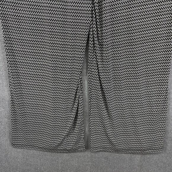 Alfani Pants Womens 2X Plus Black White Chain Print Wide Leg Pull On Made in USA - Picture 16 of 16